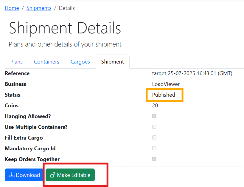 Step 03/10 of LoadViewer's flexible planning workflow