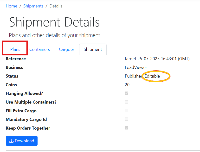 Step 04/10 of LoadViewer's flexible planning workflow